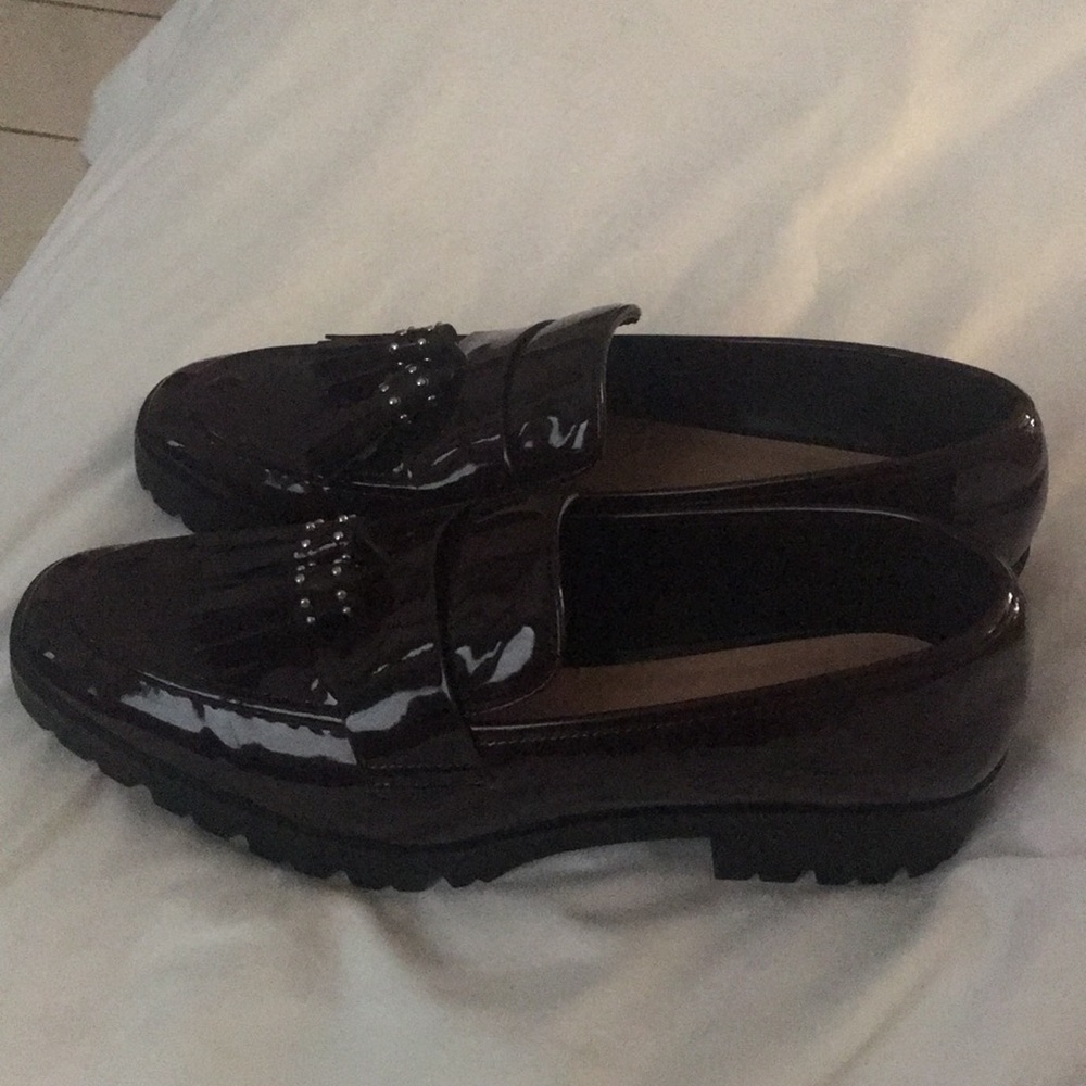 Zara Shoes size 10 Burgundy used once